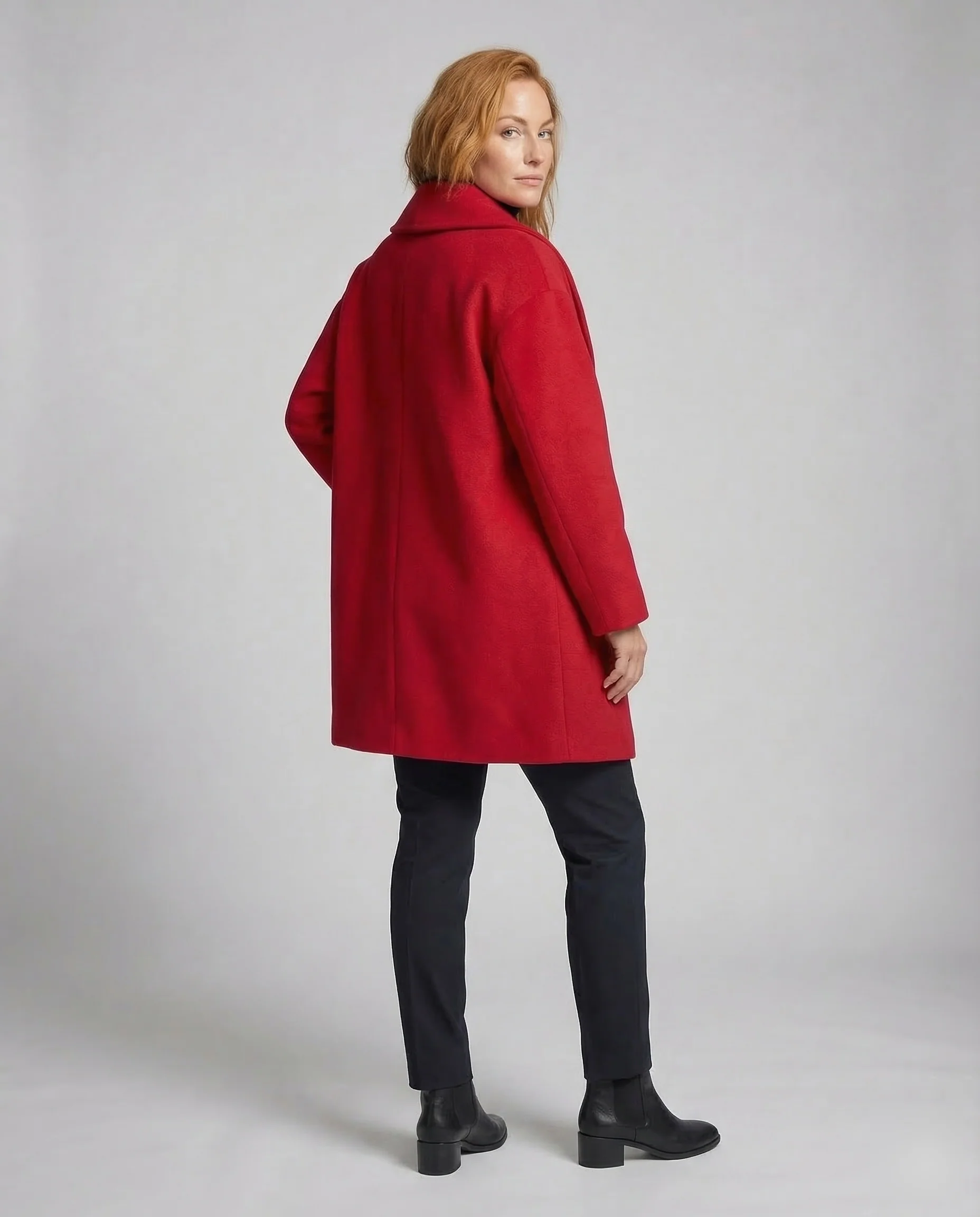 Damen Übergangsjacke mit Rundhalsausschnitt & Ein-Knopf-Verschluss | Heidi-Mode - Image 4