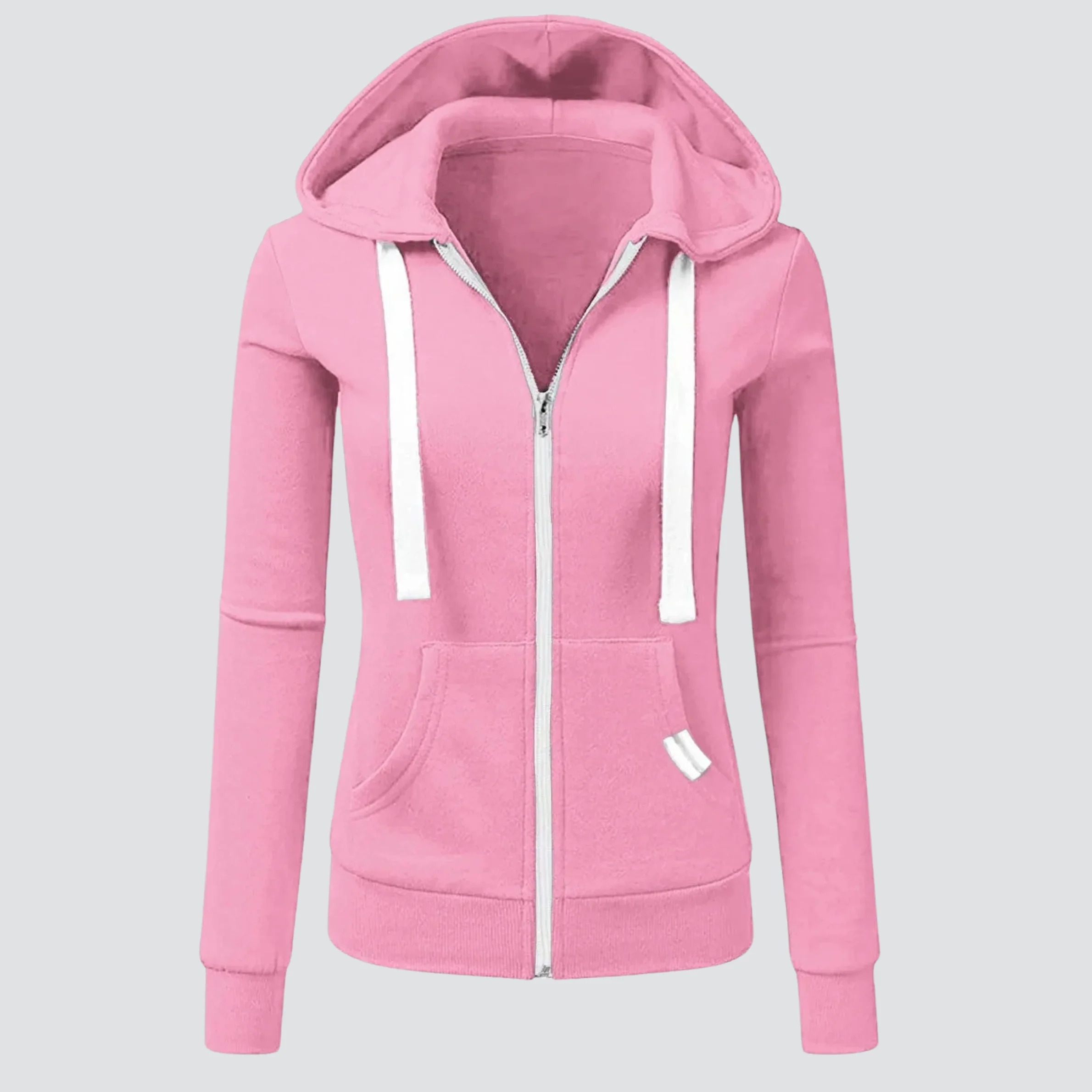 Heidi-Mode | Woll Kapuzenpullover mit Kordelzug und Reißverschluss - Image 2