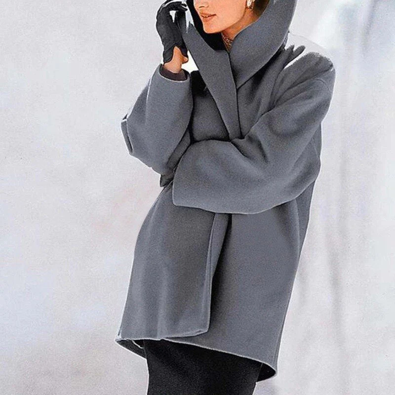 Heidi-Mode | Wollmantel mit Breitem Kragen für Damen - Image 3