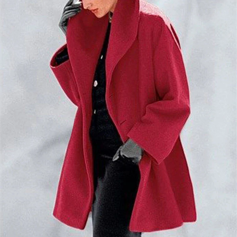 Heidi-Mode | Wollmantel mit Breitem Kragen für Damen - Image 6