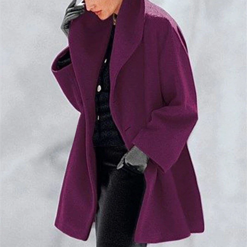 Heidi-Mode | Wollmantel mit Breitem Kragen für Damen - Image 7