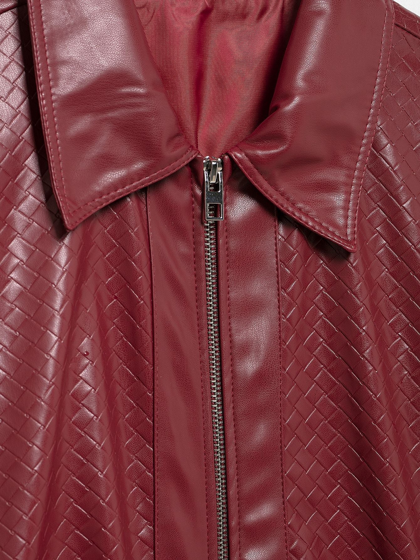 Heidi-Mode | Woven Faux Leder Bomberjacke - Image 7