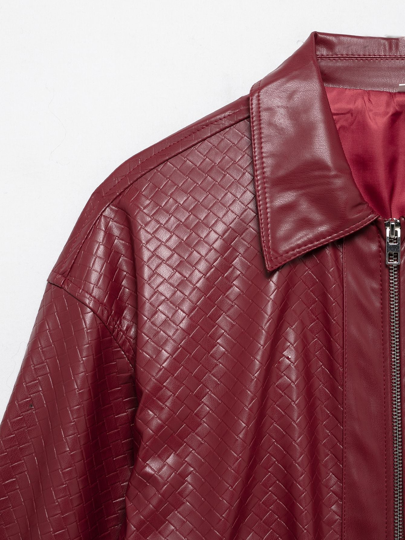 Heidi-Mode | Woven Faux Leder Bomberjacke - Image 8