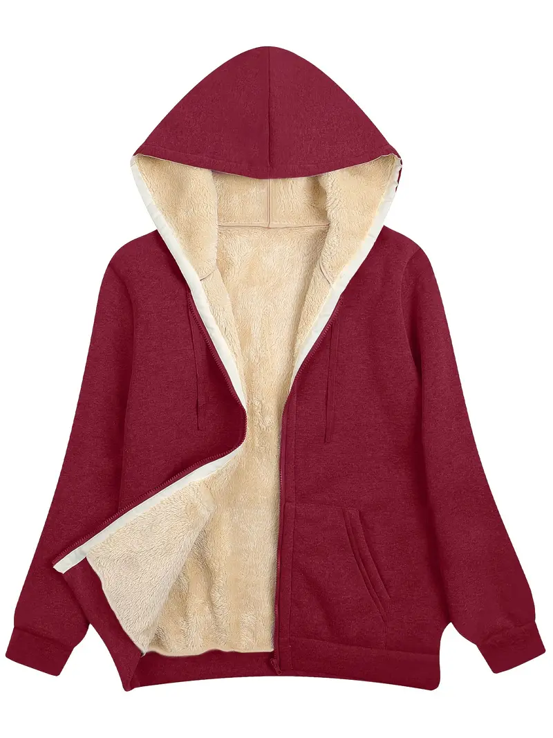 Heidi-Mode | Warme und Weiche Kapuzenjacke für Damen Perfekt für Den Winter - Image 2