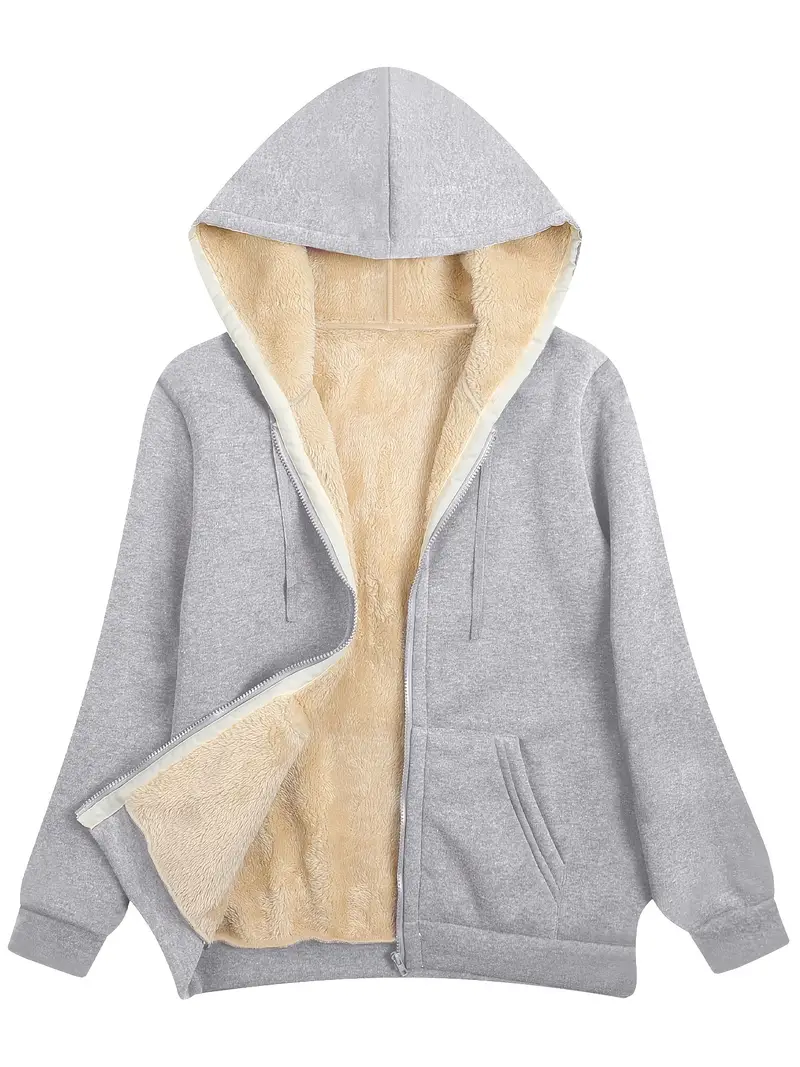 Heidi-Mode | Warme und Weiche Kapuzenjacke für Damen Perfekt für Den Winter - Image 4