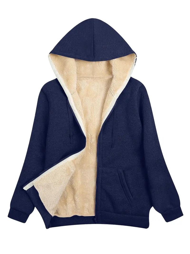 Heidi-Mode | Warme und Weiche Kapuzenjacke für Damen Perfekt für Den Winter - Image 5