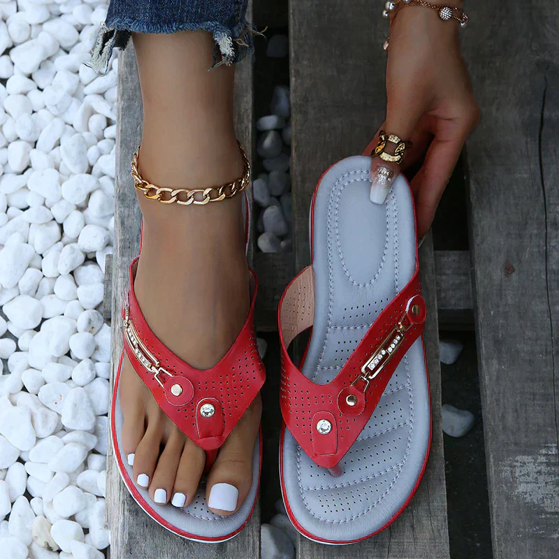 Heidi-Mode | Zehentrenner-Sandalen mit Niedrigem Absatz für Mehr Komfort - Image 4