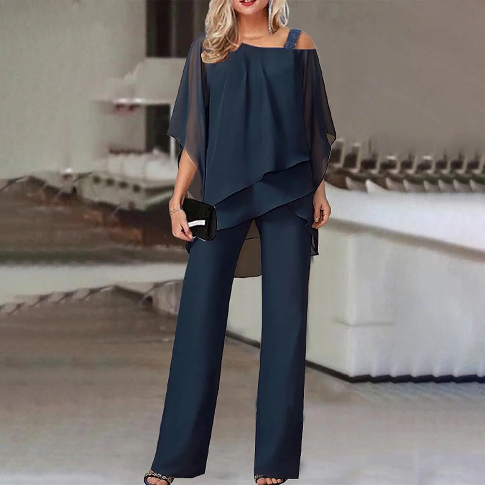 Heidi-Mode | Zweiteiler Satz Eleganter Zweiteiler mit Cold Shoulder - Image 4