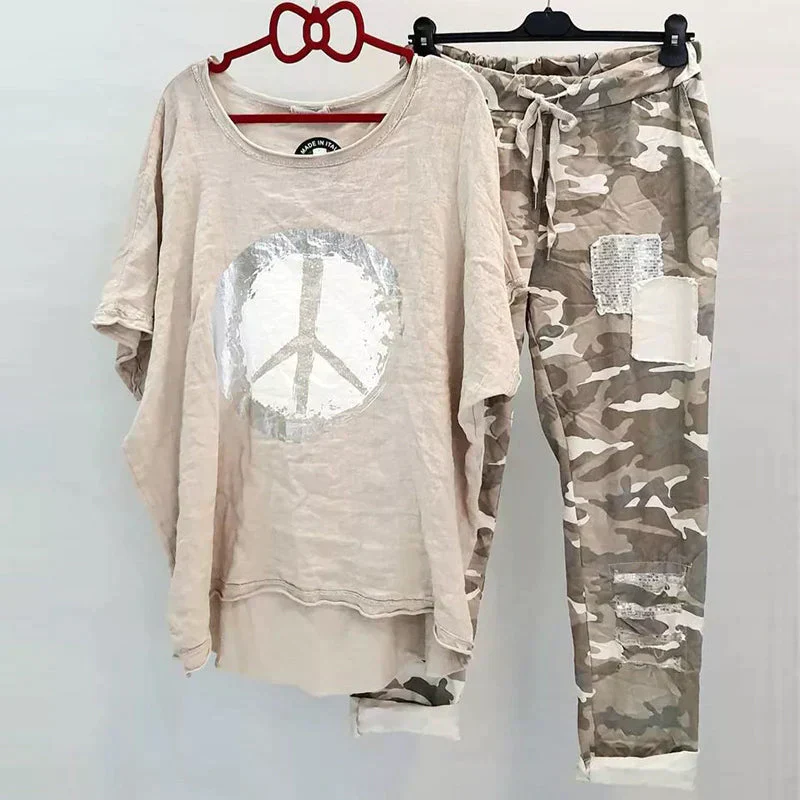 Heidi-Mode | Zweiteiliges Camouflage Outfit für Damen Trendiges Outfit - Image 5