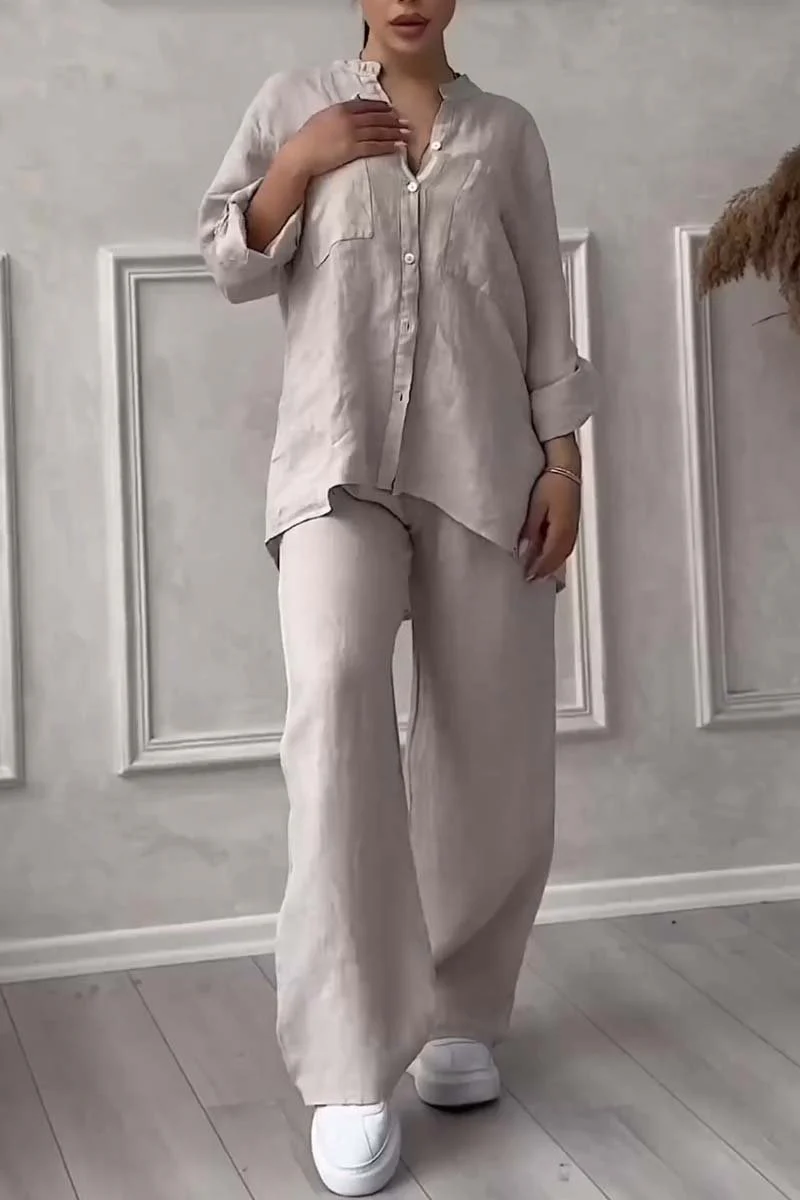 Heidi-Mode | Zweiteiliges Set mit Hosen Aus Baumwolle und Leinen - Image 3