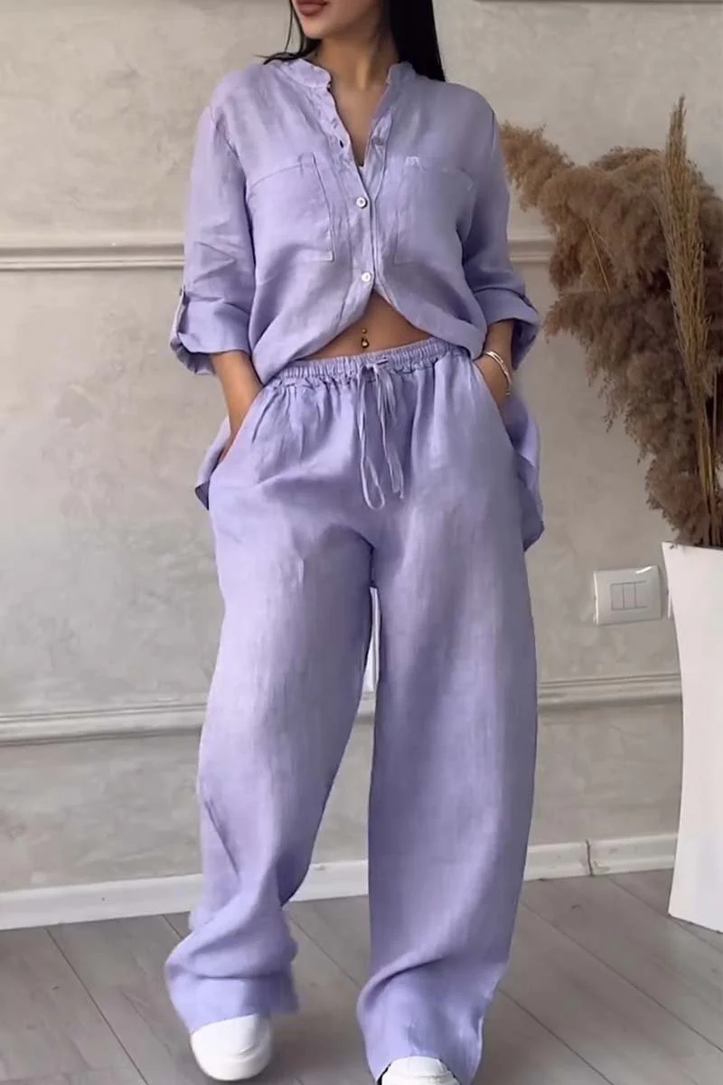 Heidi-Mode | Zweiteiliges Set mit Hosen Aus Baumwolle und Leinen - Image 8