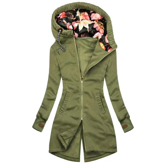 Heidi-Mode | Übergangsjacke für Frauen mit Kapuze Ideal für Den Frühling - Image 4