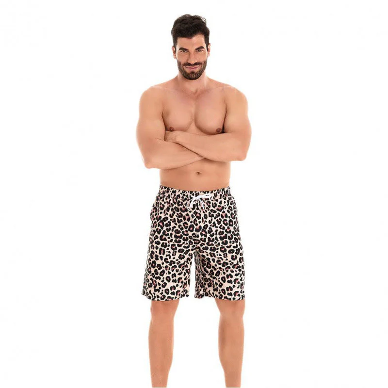 Herren Badeshorts mit Trendigem Leopardenmuster und Leichtem, Schnelltrocknendem Material Heidi-Mode - Image 4