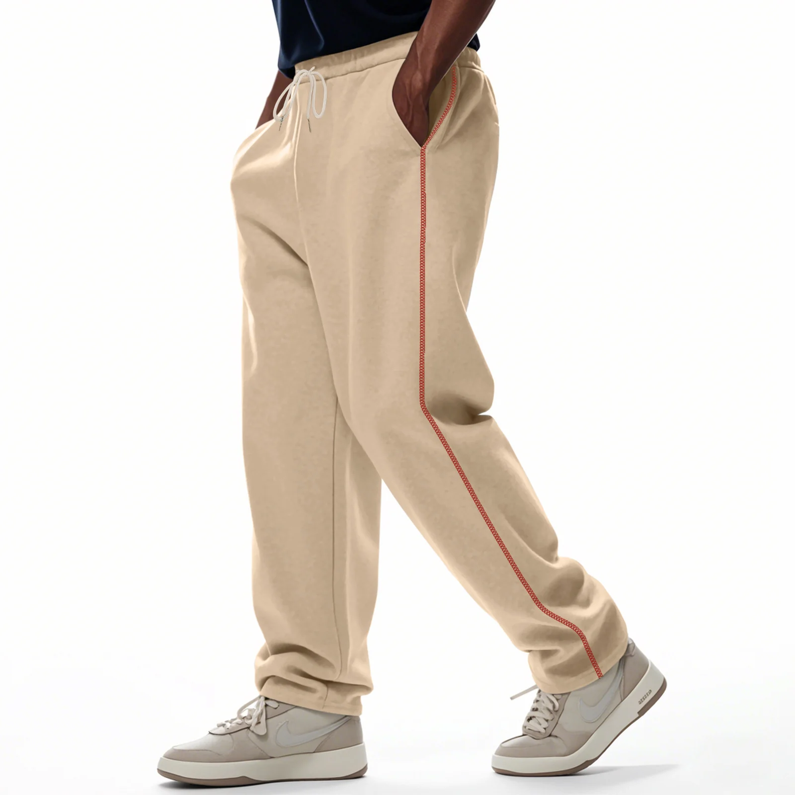 Herren bequeme Sweatpants mit kontrastierenden Nähten und praktischen Seitentaschen Heidi-Mode - Image 2