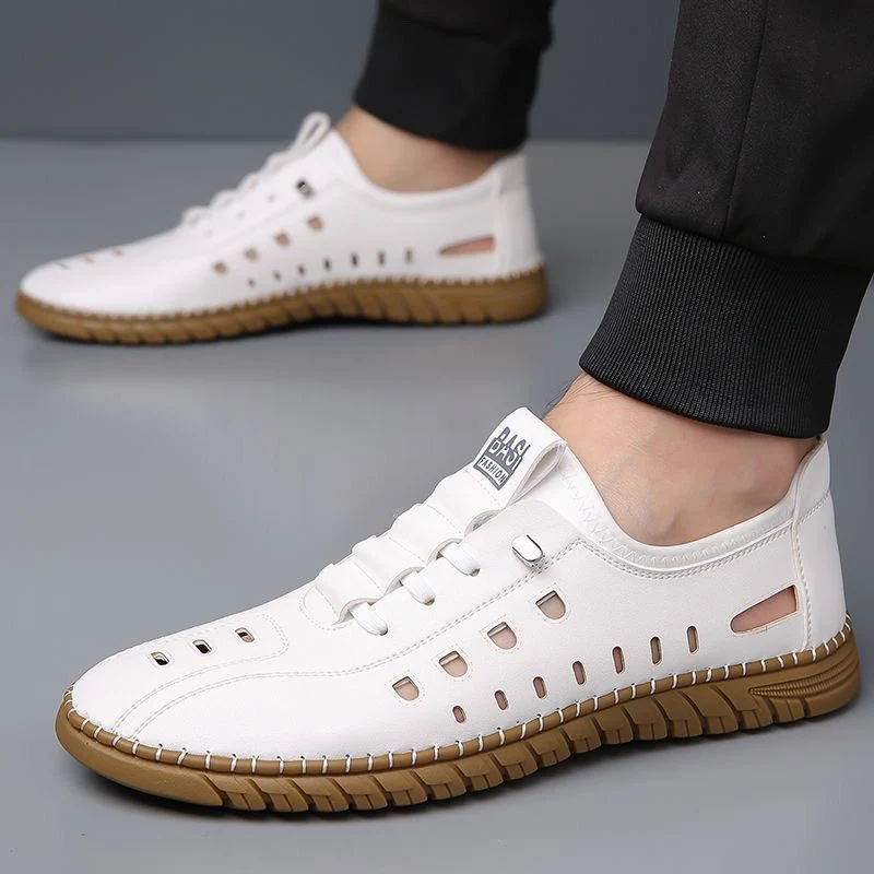 Herren Bequeme und atmungsaktive Freizeit-Sneaker mit elastischem Schnürsystem Heidi Mode - Image 4
