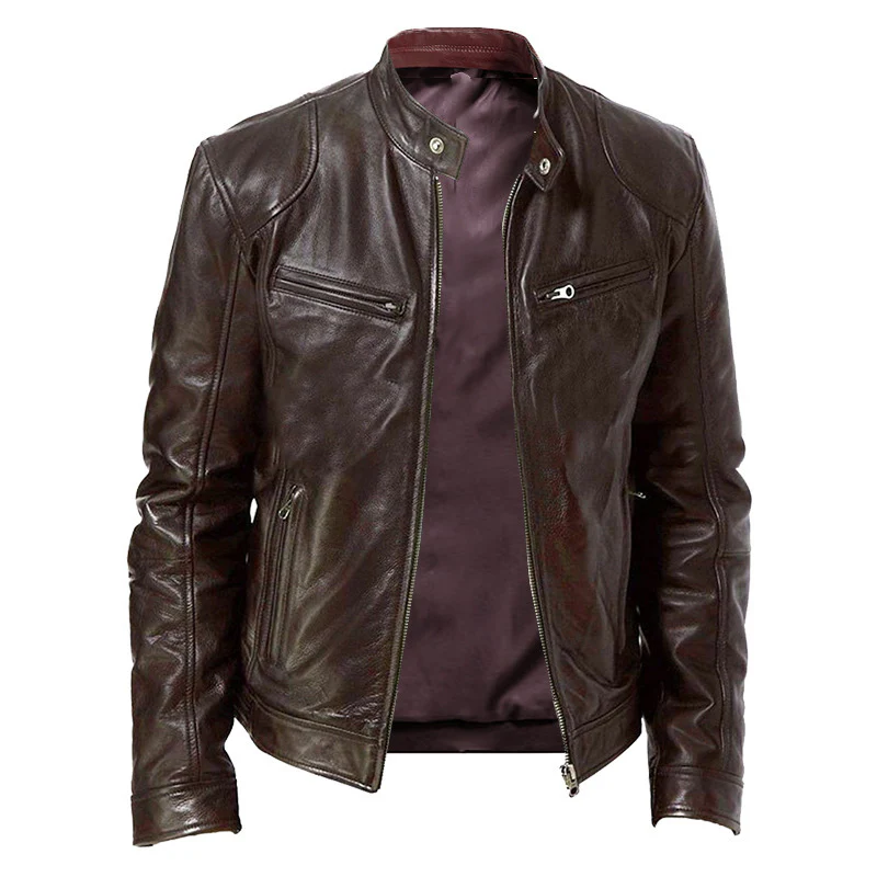 Herren Biker-Lederjacke im modernen Design - Image 2