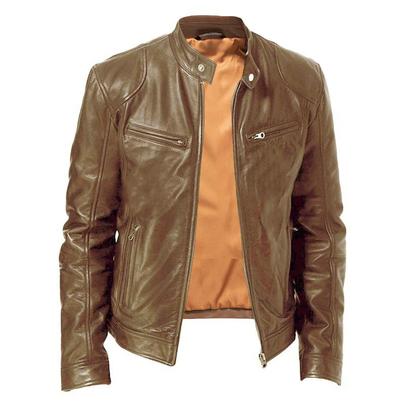 Herren Biker-Lederjacke im modernen Design - Image 4