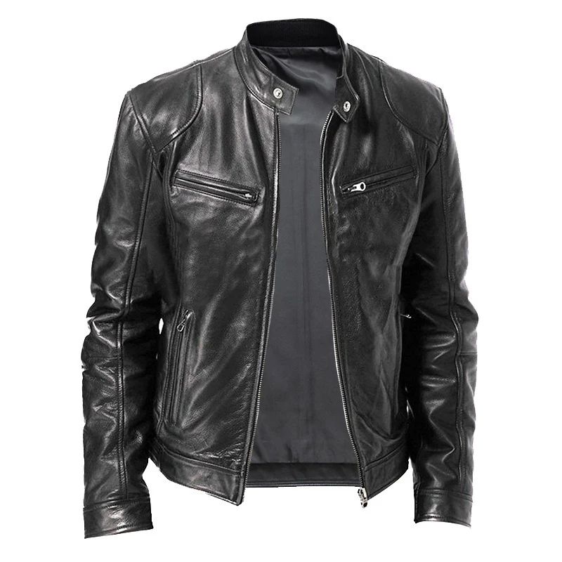Herren Biker-Lederjacke im modernen Design - Image 5