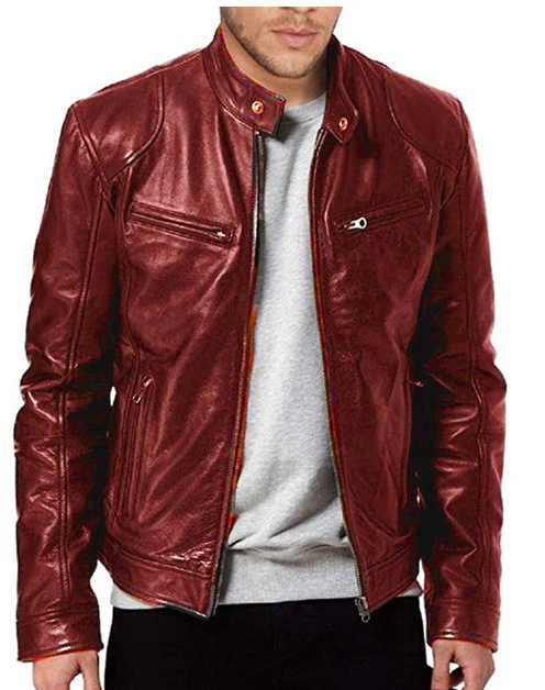 Herren Biker-Lederjacke im modernen Design - Image 6