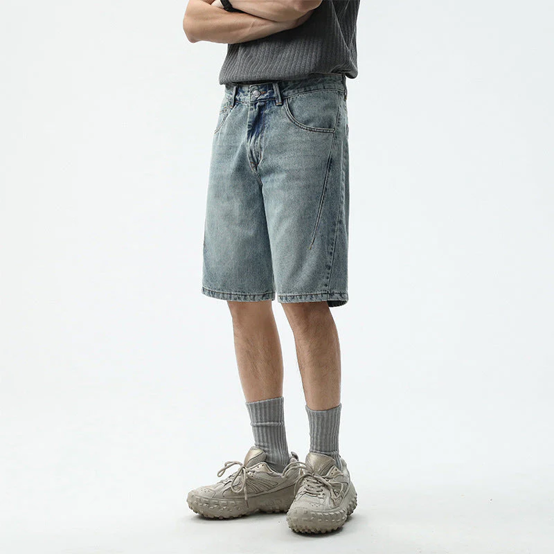 Herren Denim-Shorts Im Lässigen Relaxed Fit mit Seitlichen Taschen Heidi-Mode - Image 2