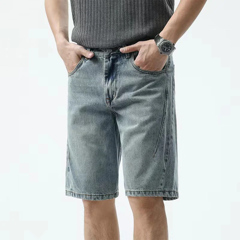 Herren Denim-Shorts Im Lässigen Relaxed Fit mit Seitlichen Taschen Heidi-Mode - Image 6