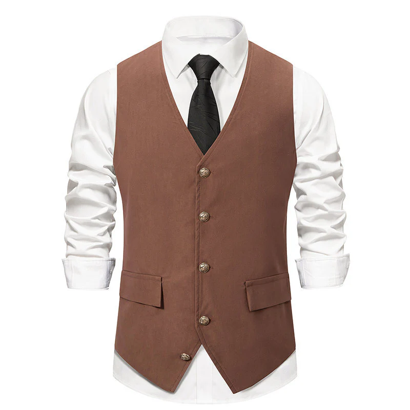 Herren elegante Anzugweste mit feinen Details und praktischen Taschen Heidi-Mode - Image 6