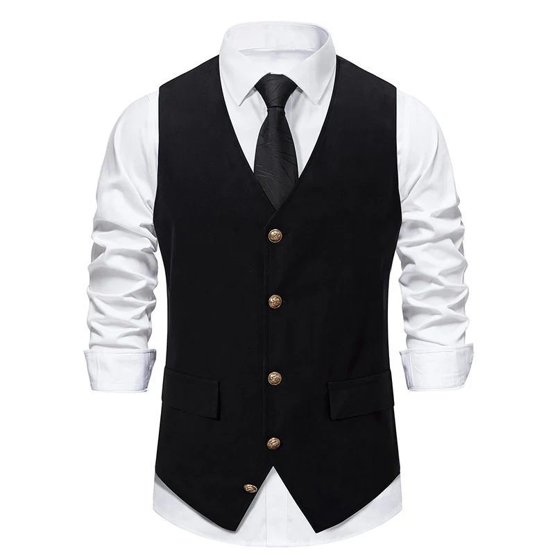 Herren elegante Anzugweste mit feinen Details und praktischen Taschen Heidi-Mode - Image 7