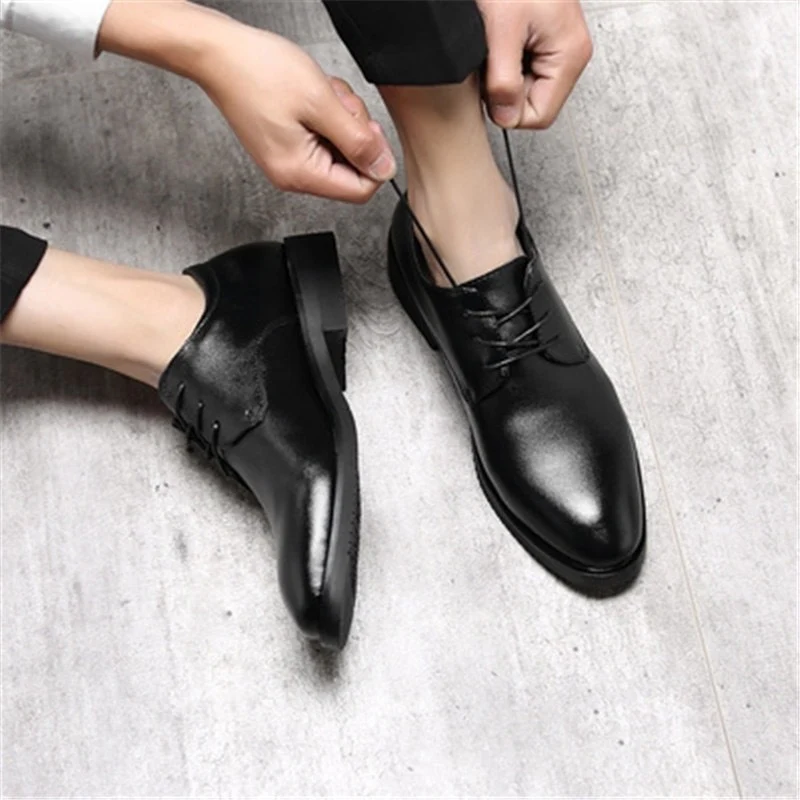 Herren Elegante Business Schnürschuhe mit hochglänzender Oberfläche und bequemer Innensohle Heidi Mode - Image 2