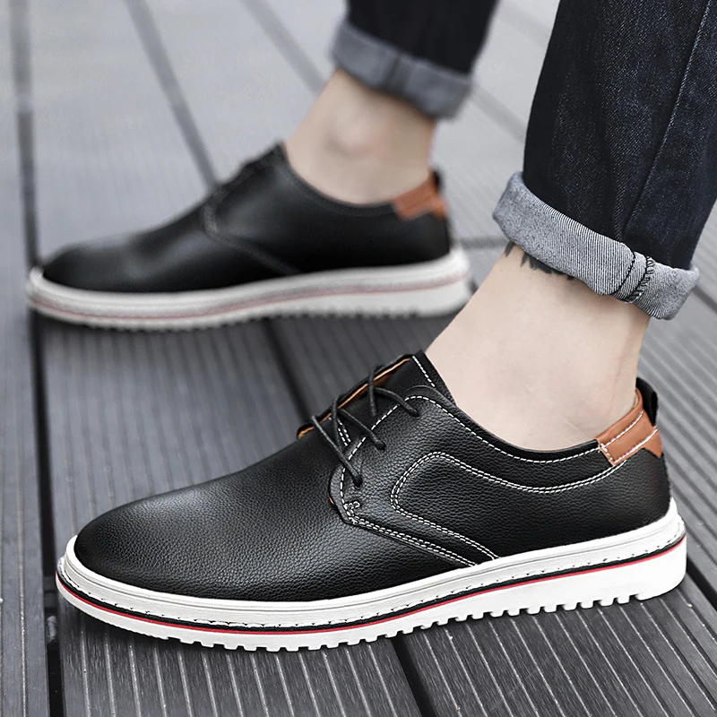 Herren Elegante Freizeit-Schnürschuhe aus hochwertigem Leder Heidi Mode - Image 3