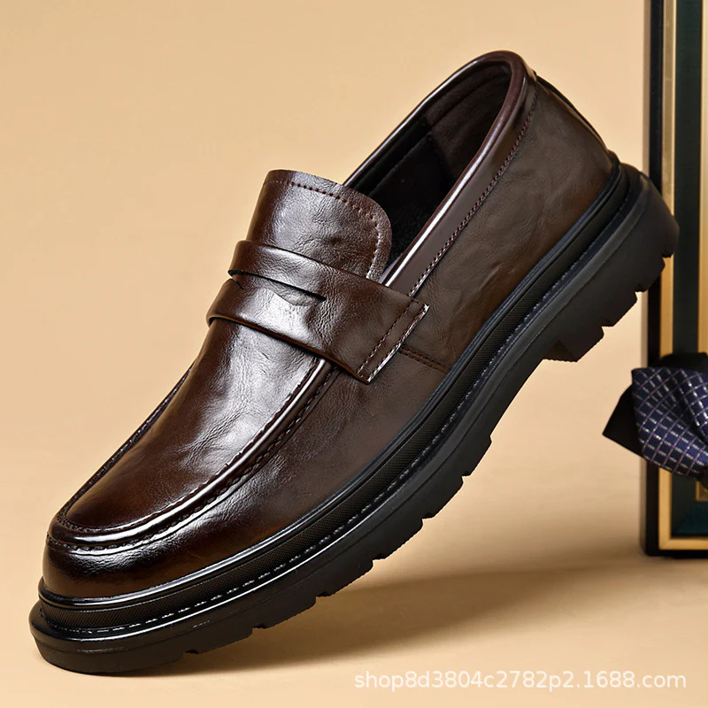 Herren Elegante Leder Mokassins mit rutschfester Sohle und komfortablem Innenfutter Heidi Mode - Image 6