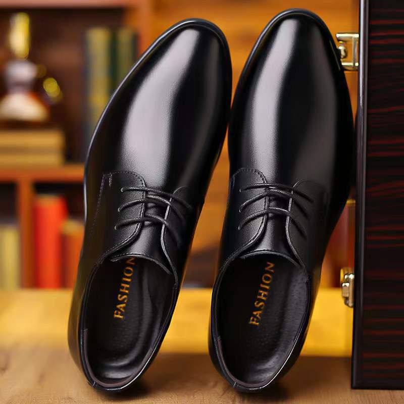 Herren Elegante Leder Schnürschuhe mit rutschfester Sohle und atmungsaktivem Innenfutter Heidi Mode - Image 2