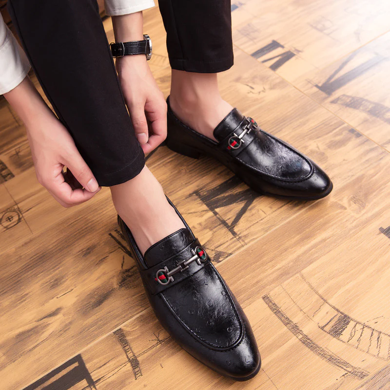Herren Elegante Mokassins aus hochwertigem Leder mit modischem Schnallenverschluss Heidi Mode - Image 4
