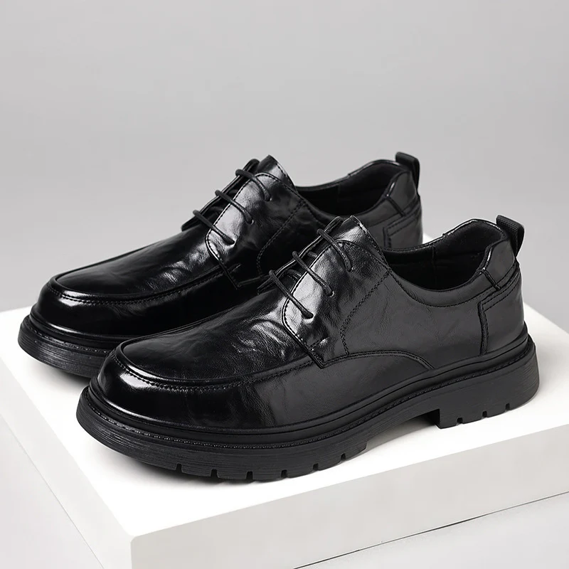 Herren Elegante Schnürschuhe mit edlem Glanz und rutschfester Sohle Heidi Mode - Image 4