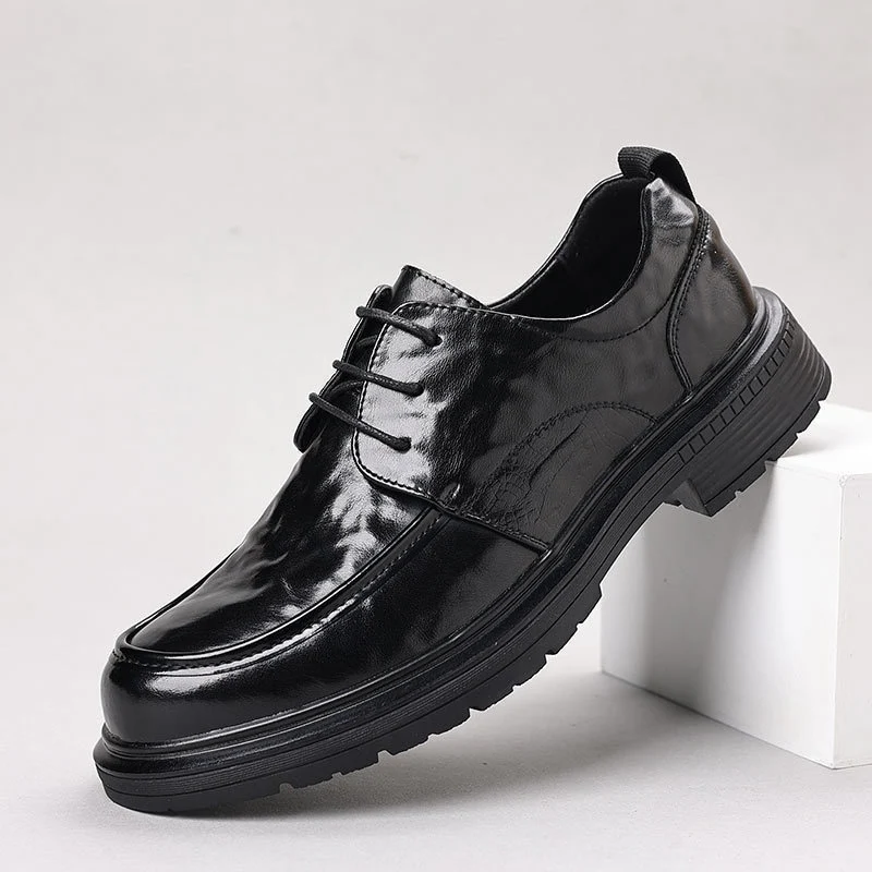 Herren Elegante Schnürschuhe mit edlem Glanz und rutschfester Sohle Heidi Mode - Image 6