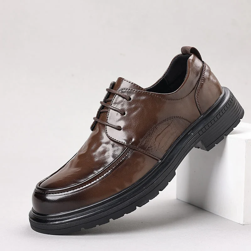 Herren Elegante Schnürschuhe mit edlem Glanz und rutschfester Sohle Heidi Mode - Image 7