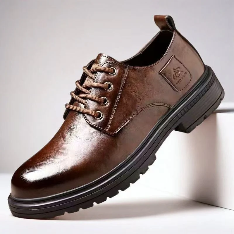 Herren Elegante Schnürschuhe mit hochwertigem Leder und rutschfester Sohle Heidi Mode - Image 2