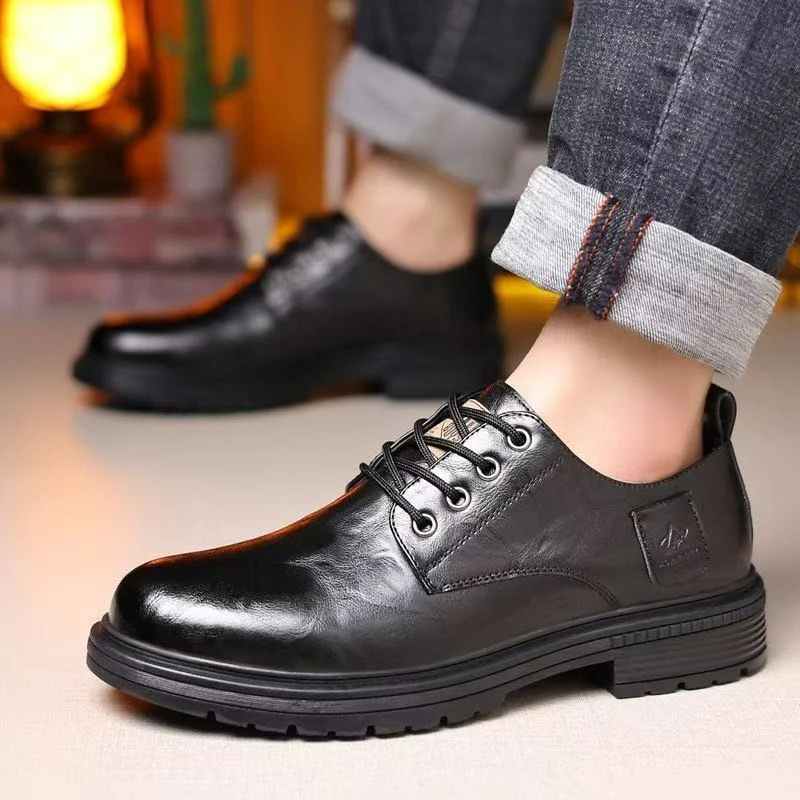 Herren Elegante Schnürschuhe mit hochwertigem Leder und rutschfester Sohle Heidi Mode - Image 3