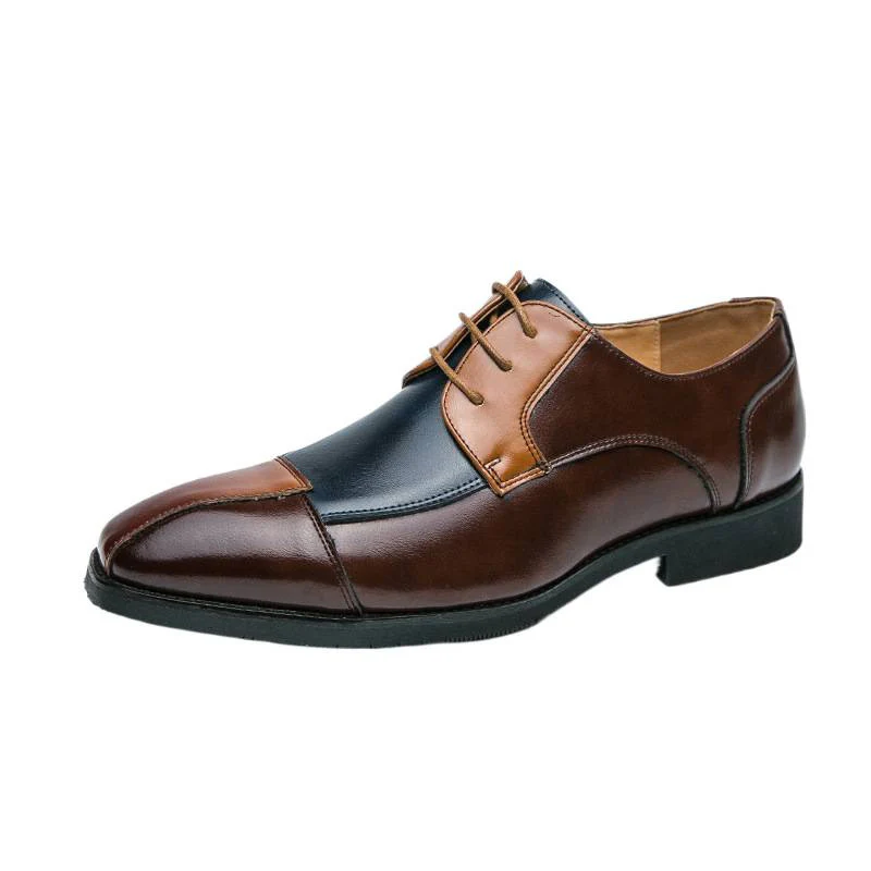 Herren Elegante Schnürschuhe mit zweifarbiger Lederoptik Heidi Mode - Image 5