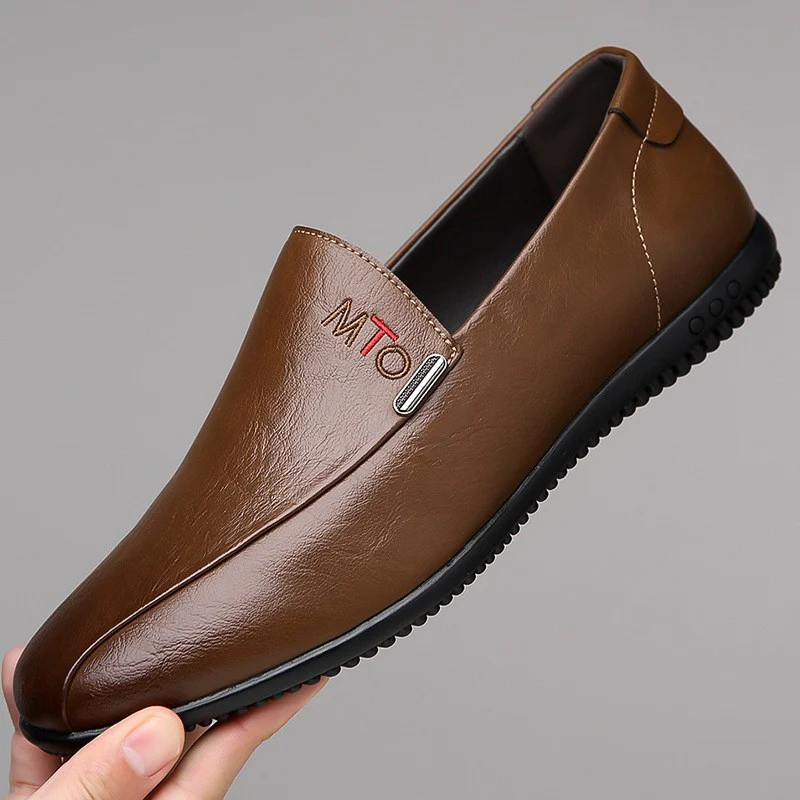 Herren Elegante Slip-On Lederschuhe mit rutschfester Sohle und komfortablem Fußbett Heidi Mode - Image 2