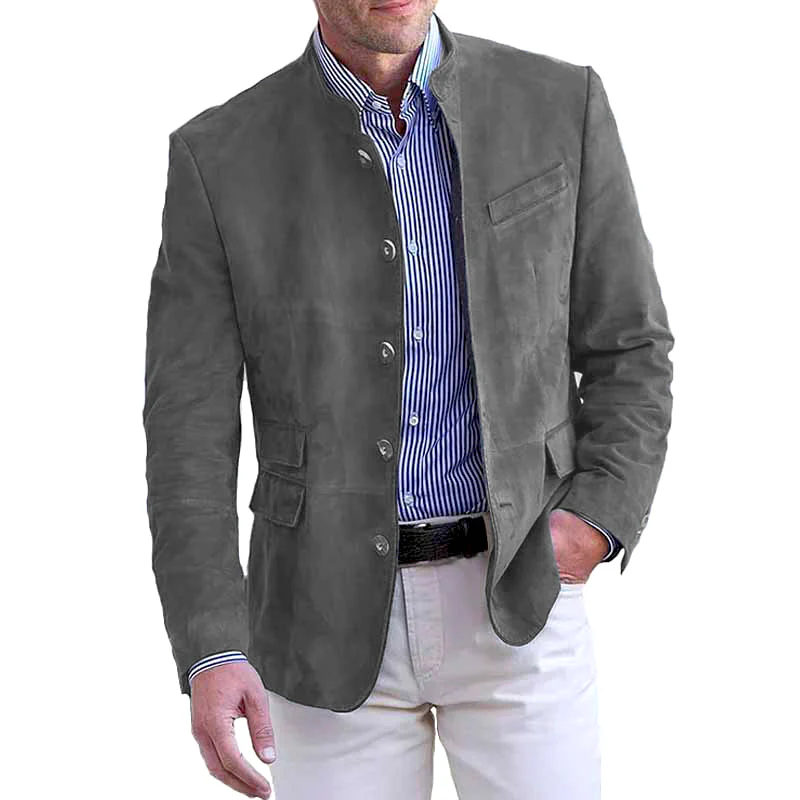 Herren elegante Wildlederjacke mit modernen Akzenten Heidi-Mode - Image 3