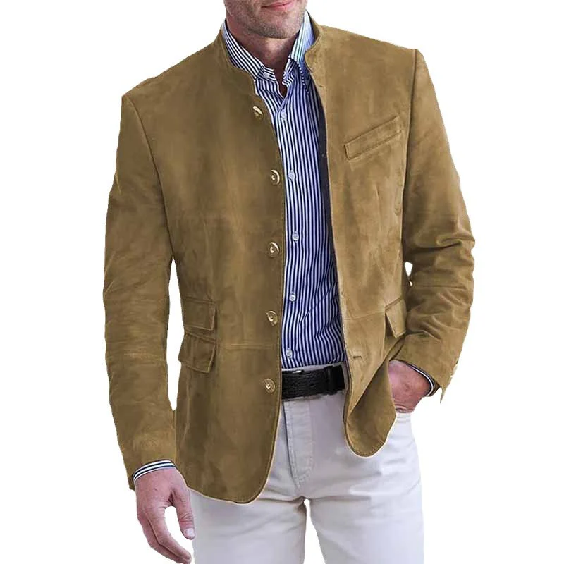 Herren elegante Wildlederjacke mit modernen Akzenten Heidi-Mode - Image 4