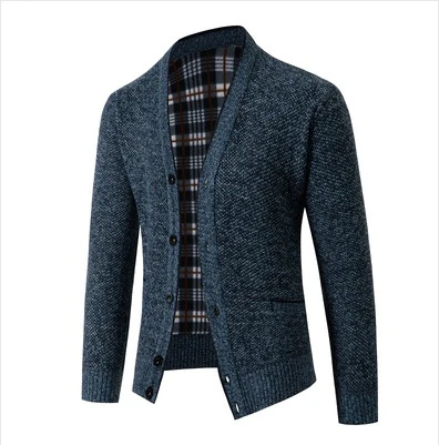 Herren Strickjacke kariert elegant - Image 4