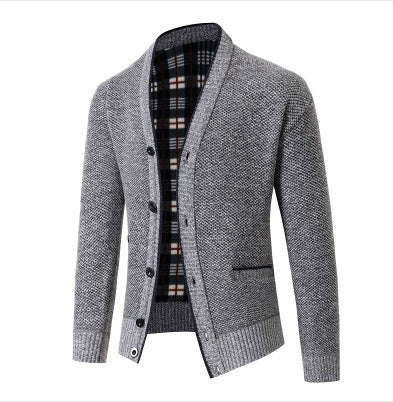 Herren Strickjacke kariert elegant - Image 5
