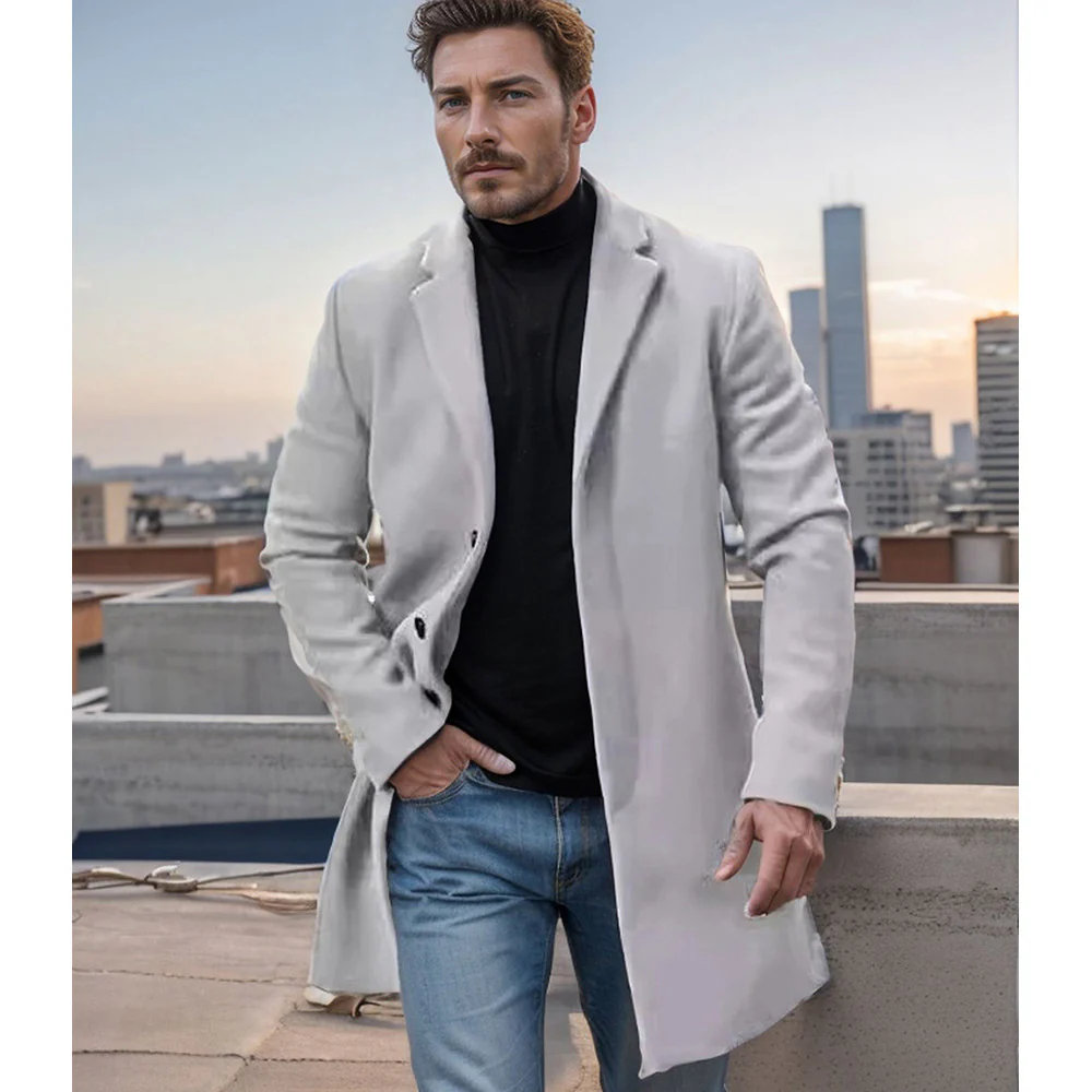 Herren Eleganter Wollmantel mit hochwertiger Verarbeitung Heidi-Mode - Image 4