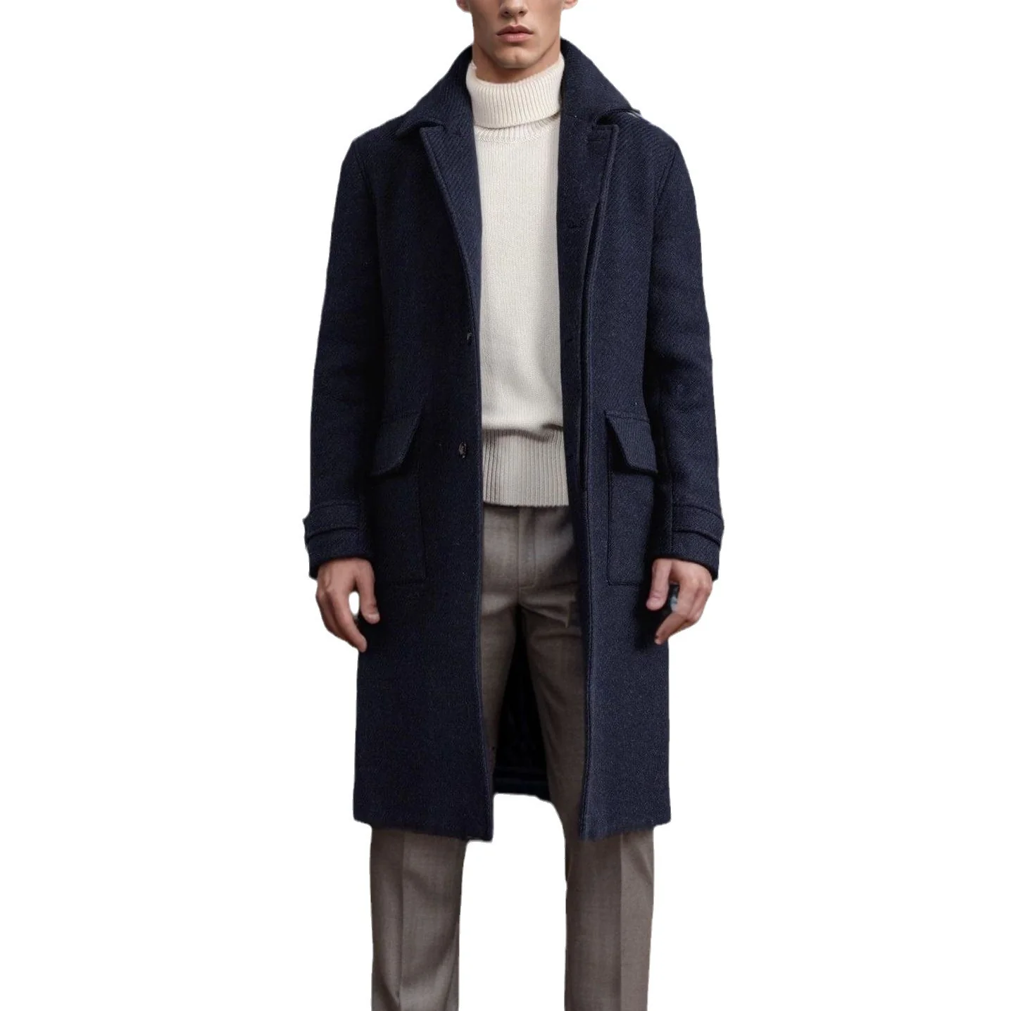 Herren eleganter Wool Peacoat Heidi-Mode - Image 5