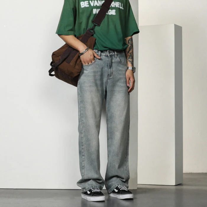 Herren Entspannte Bootcut-Jeans mit Hohem Bund und Lässigem Schnitt Heidi-Mode - Image 6
