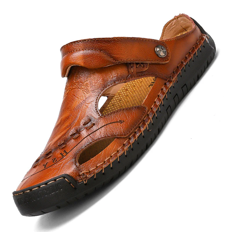 Herren Ergonomische Leder-Sandalen mit verstellbarem Riemen Heidi Mode - Image 6