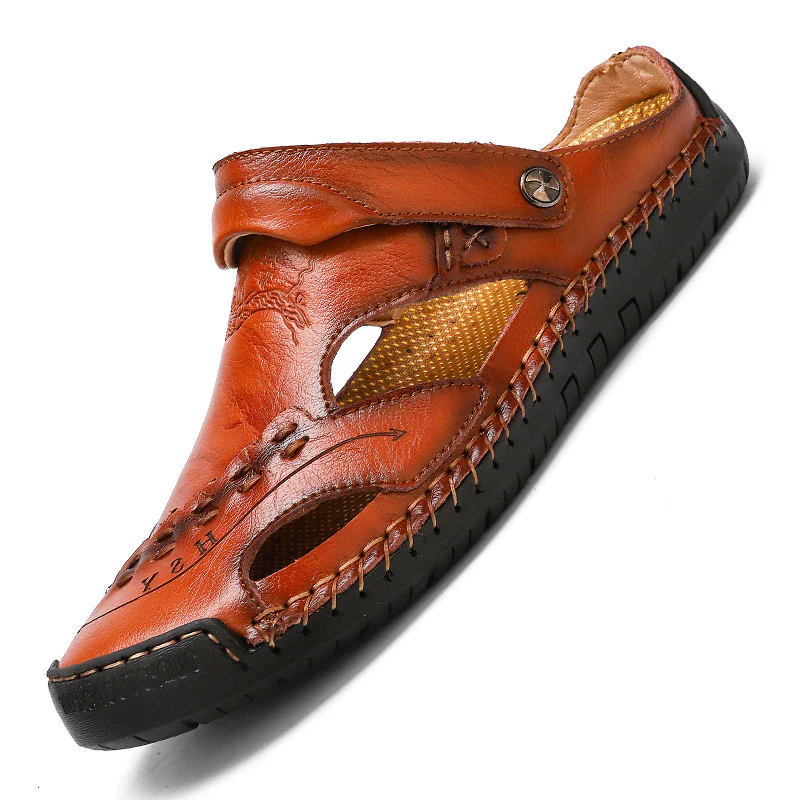 Herren Ergonomische Leder-Sandalen mit verstellbarem Riemen Heidi Mode - Image 8