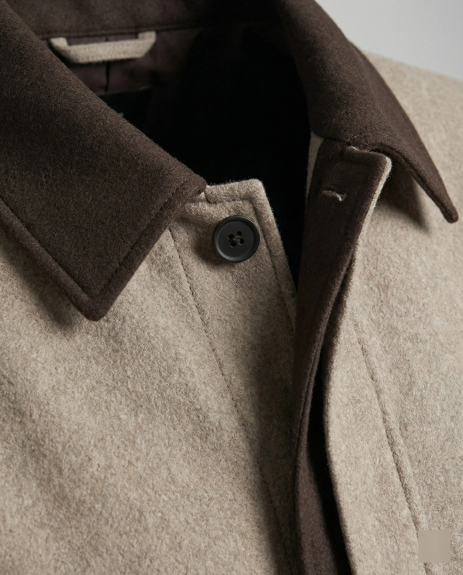 Herren geradliniger Wollmix-Hemdblouson mit Kontrastfutter und verdeckten Eingrifftaschen Heidi-Mode - Image 2