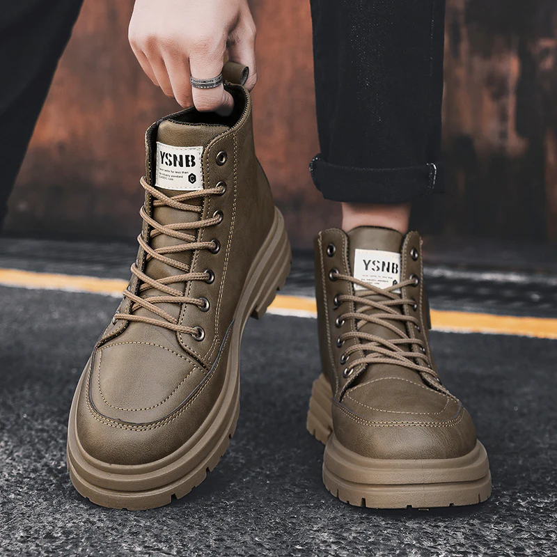 Herren hohe Stiefel mit robustem Obermaterial und griffiger Profilsohle Heidi Mode - Image 7